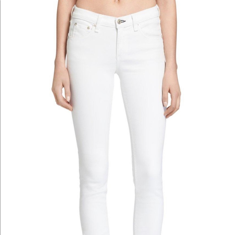 rag & bone bright white skinny jeans - size 26